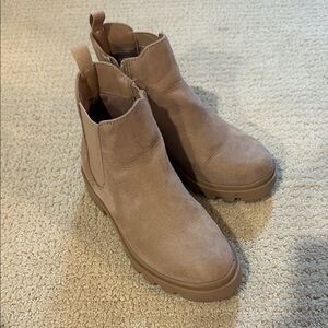 Steve Madden Taupe Ankle Booties